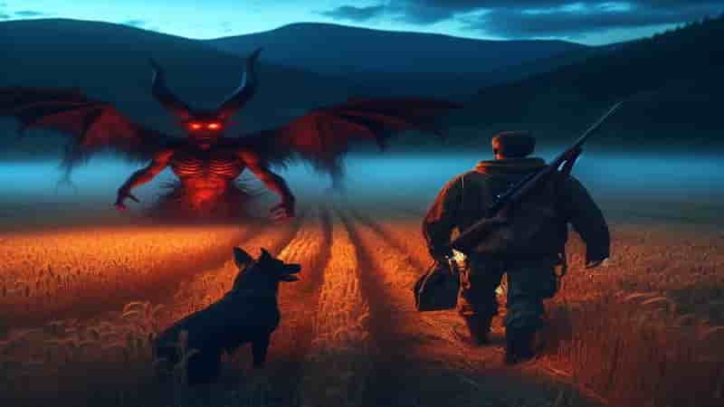 El cazador y su Perro: Una Historia de Terror y Coraje que Desafía a los Demonios