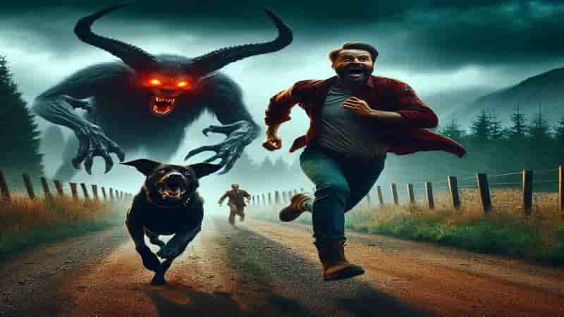 El cazador y su Perro: Una Historia de Terror y Coraje que Desafía a los Demonios