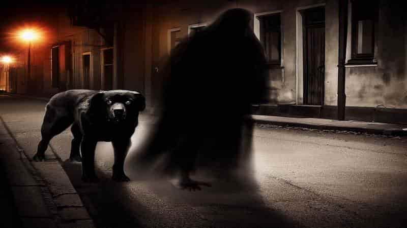 El fantasma de una mujer en la calle